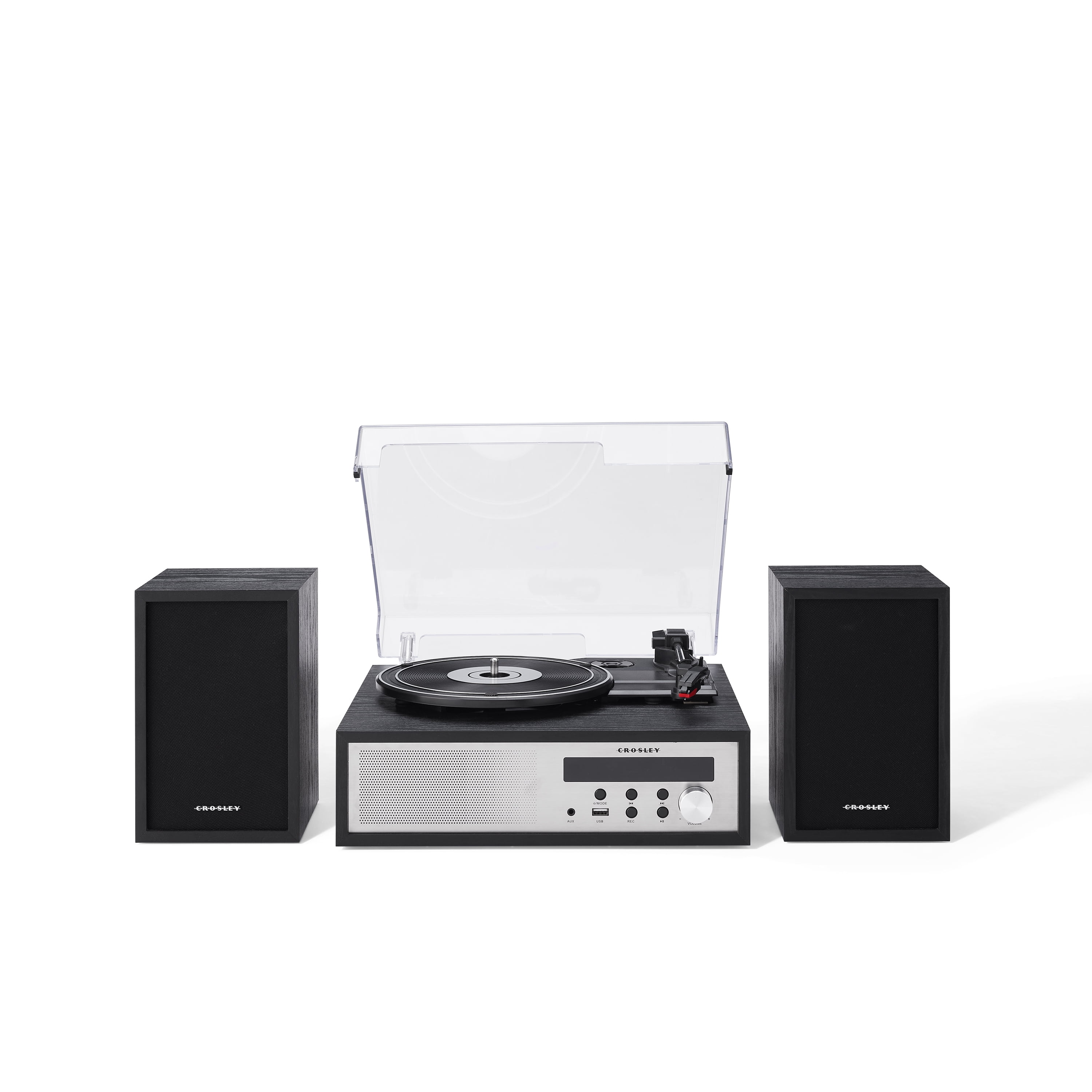 Crosley Sloane Record Player With Speakers In Black