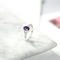 thumbnail image 4 of Gem Stone King 10K Yellow Gold and 925 Sterling Silver Purple Amethyst and White Lab Grown Diamond Engagement Ring for Women (0.83 Cttw, Available in Size 5, 6, 7, 8, 9), 4 of 4