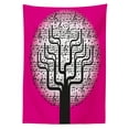 thumbnail image 3 of Ambesonne Music Tablecloth Rectangular Table Cover, Tree, 60"x84", Hot Pink Black White, 3 of 4