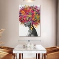 thumbnail image 3 of Elephant Stock Afro Hair Pop Wall Art - Vertical Canvas Wall Art - Living Room Wall Decor - People Canvas - White And Gray Decor - 34" x 51", 3 of 8