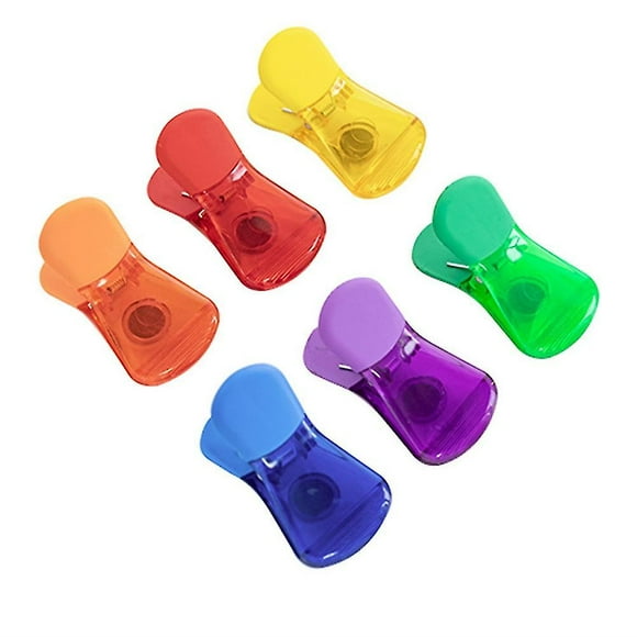 6 Pcs Plastic Bag Clips,chip Bag,food Clip, Colors Air Seal Grip Colored Food Clip