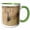 Green/White, variant on 3drose, Mule Deer Buck Escaping Danger, 11oz Two-tone Red Mug