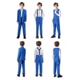 thumbnail image 2 of Boys Suits for Boy Slim Fit Formal Toddler Kids Suit 7Pcs Vest Dress Pants Blazer Ring Bearer Outfit with Accessory, 2 of 5