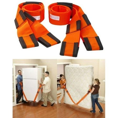 Forearm Forklift Lifting Straps Heavy Duty Tool Moving Aid for Furniture, Appliance, Heavy Objects (Orange)