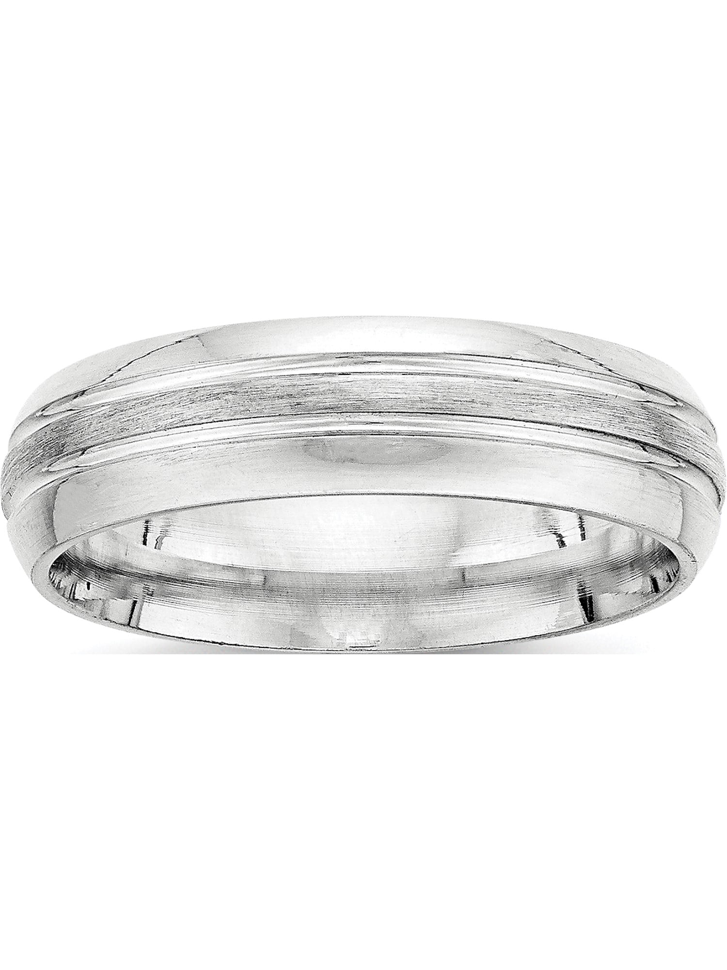 SS 6mm Brushed Fancy Band Size 12