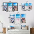 thumbnail image 4 of Designart "Glorious Pink Heart Amidst Tropical Beach II" Beach Framed Wall Art Set Of 3 - Pink Coastal Beach Frame Gallery Wall Set For Home Decor, 4 of 6