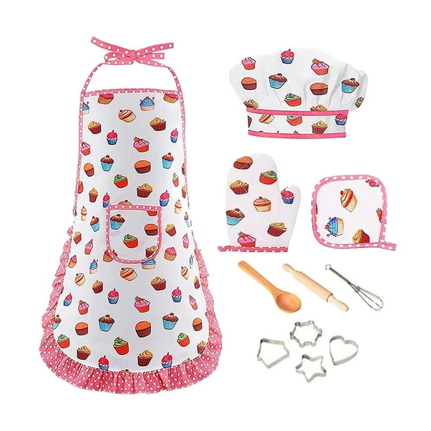 Juego de cocina Hugo Montessori 11 piezas sombrero Utensilios para pequeños