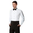 thumbnail image 3 of Boltini Italy Men’s Premium Tuxedo Wingtip Collar Dress Shirt with Bow Tie (3XL - Sleeve: 36/37), 3 of 3
