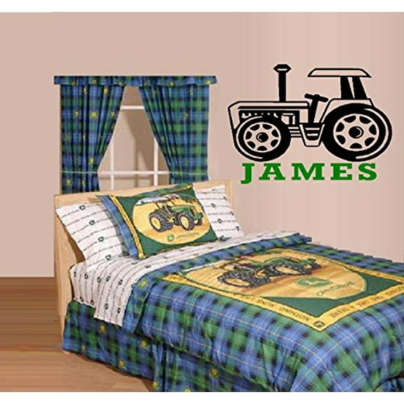 TRACTOR with CUSTOM NAME ~ WALL Decal , 23" X 30"