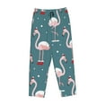 thumbnail image 4 of Disketp Elegant Flamingo Print Women'S Comfy Pajama Pants Casual Drawstring Palazzo Lounge Wide Leg Pants, 4 of 9