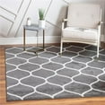 thumbnail image 1 of Unique Loom 3151647 6 x 6 ft. Rounded Trellis Frieze Square Rug, Dark Gray, 1 of 5