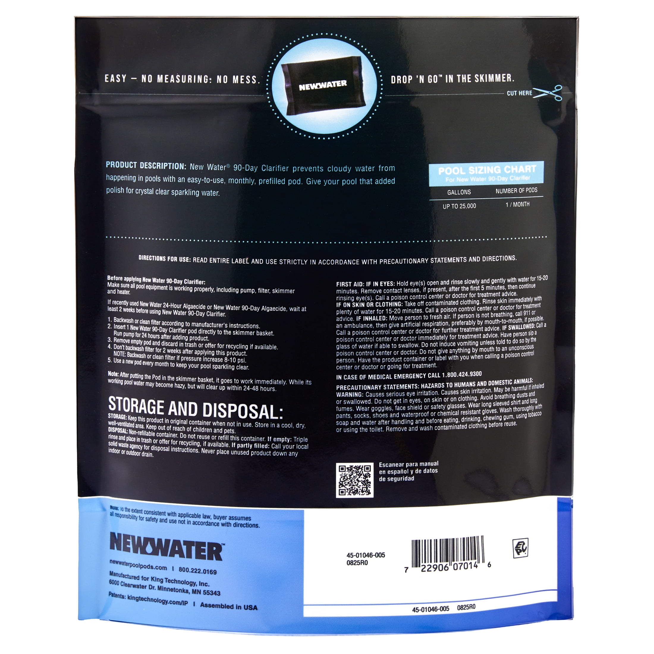 New Water 90-Day Water Clarifier Pool Pods for Swimming Pools (3 pack)