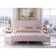 thumbnail image 2 of Demeter Velvet Platform Queen Bed in Pink, 2 of 2