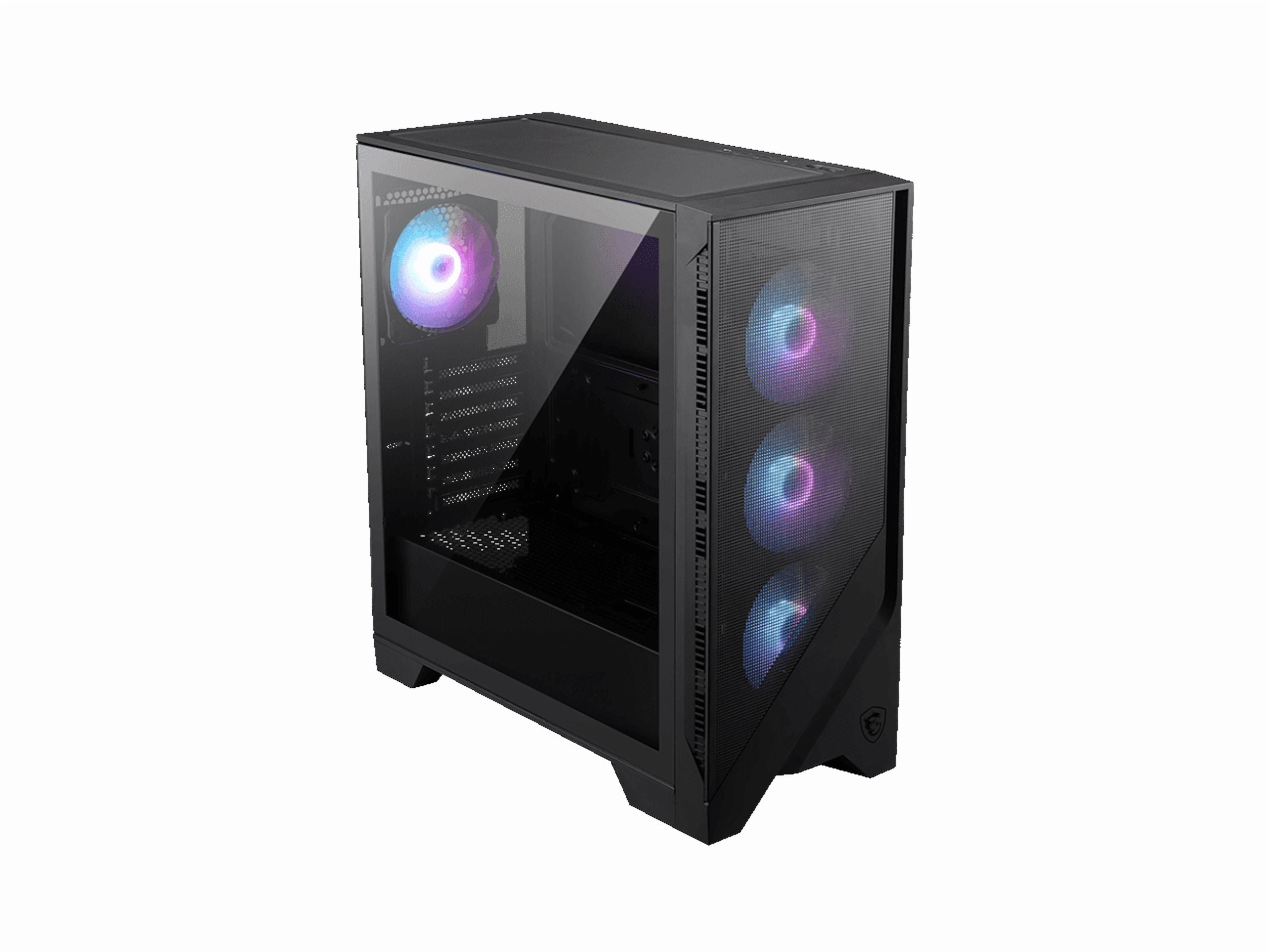 MSI MAG FORGE 321R AIRFLOW Black Computer Case, 2xUSB 3.2 Gen 1, 4x120mm ARGB Fan, ARGB Control Board, Tempered Glass Window
