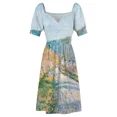 thumbnail image 6 of Claude Monet - The Road to Vétheuil Sleeveless Dress beach outfits for women Women's skirt, 6 of 7