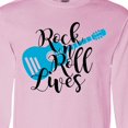 thumbnail image 4 of Inktastic Rock and Roll Lives with Blue Guitar Long Sleeve T-Shirt, 4 of 5