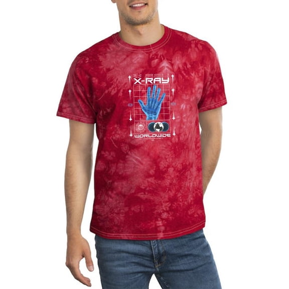 Modern X-ray Techno Style Tie Dye Crystal Men -Image by Shutterstock, Male Large
