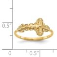 thumbnail image 5 of Primal Gold 10 Karat Yellow Gold Polished and Diamond-cut 2mm Crucifix Ring, 5 of 7