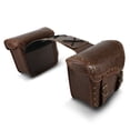 thumbnail image 5 of NICECNC Large Vintage Motorcycles Brown PU Leather Saddlebags 35L Panniers Luggage for Harley Honda, 5 of 10