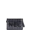 thumbnail image 4 of Pre-Owned Logo Wristlet Clutch PVC Over Quilted Tweed Large By Rebag, 4 of 8