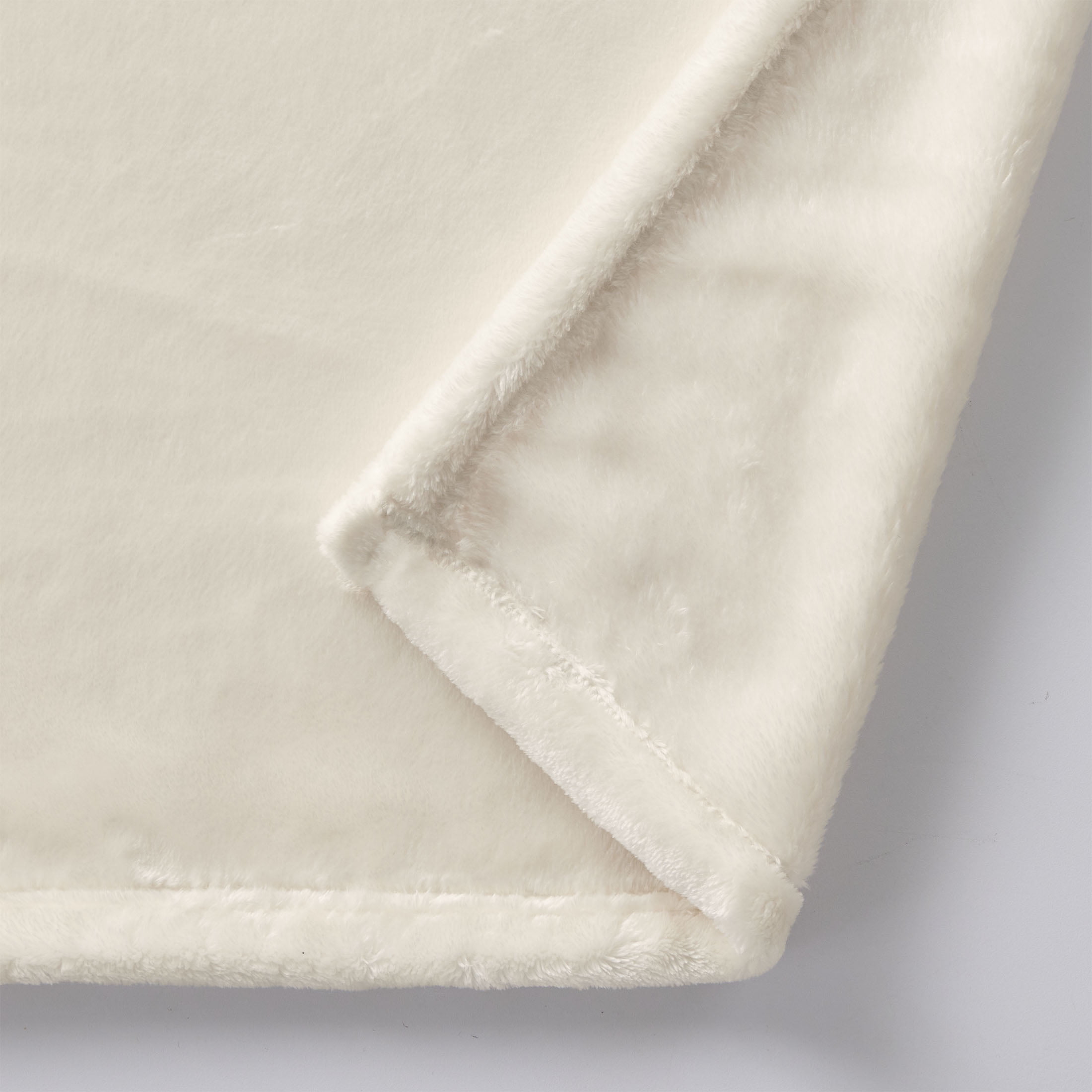 Better Homes & Gardens Luxury Velvet Plush Blanket, Ivory, King