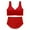 Red, variant on Plus Size Bra and Panty Sets for Women, Full-coverage Push Up T-Shirt Wireless Bra Comfort Seamless Lingerie Underwear for Everyday and Sports