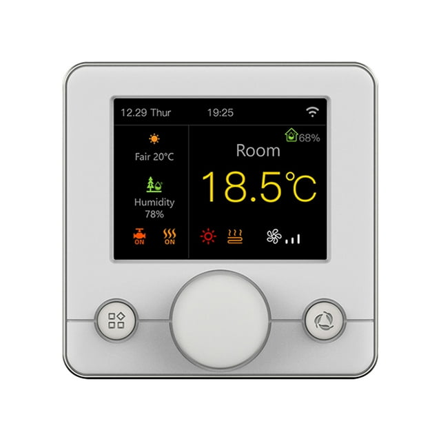 thermostat de Chaudière Intelligent Wi-Fi avec Écran LCD Couleur RVB, thermostat Intelligent, thermostat Intérieur, thermostat programmable Numérique