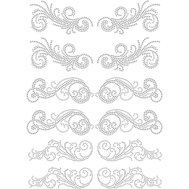 Parche termoadhesivo con diamantes de imitación para planchar, 11,7 x 8,3 pulgadas, plantilla de diamantes de imitación transparentes, aplique para reparación de ropa