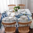 thumbnail image 3 of Blue Pumpkin Fall Table Cloth Waterproof Tablecloths, Thanksgiving Watercolor Eucalyptus Leaves Tablecloth Dining Table Cover for Kitchen Party Tabletop Outdoor, Rectangle Tablecloth 52x70 Inch, 3 of 9