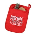 thumbnail image 2 of Christmas Insulated Baking Mitt with Front Pocket, Heat-Resistant Kitchen Glove for Holiday Cooking, Baking and Gift Giving, Portable Christmas Oven Mitt for Home Use, 2 of 4