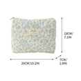 thumbnail image 4 of 3 Piece Floral Cotton Quilted Makeup Bag Set, Travel Toiletry Organizer in Assorted Sizes for Cosmetics Storage, 4 of 9