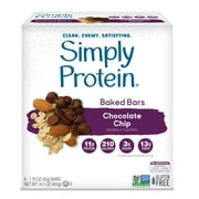 Simply Protein Baked Bar, Chocolate Chip, 11g Protein, 8 Ct