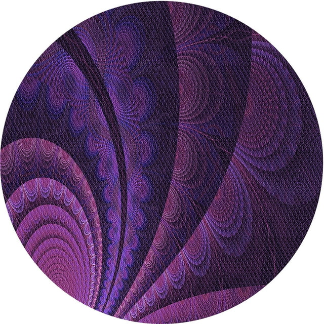 Ahgly Company Tapis d'Intérieur Lavable en Machine Carré Transitionnel Violet Foncé, 3 Pieds Carré