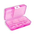 thumbnail image 2 of Pill Organizer Mini Storage Weekly Tablet Container Sealed Large Grids Large Capacity Dispenser Daily Holder Travel Household Reminder Pink, 2 of 9