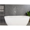thumbnail image 2 of JERFIT Floor Mounted Tub Faucet with Hand Shower, Single Handle Freestanding Bathtub Filler in Chrome, Brushed Nickel Finish, 2 of 8
