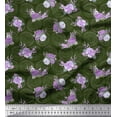 thumbnail image 1 of Soimoi Green Poly Georgette Fabric Circle & Peony Floral Fabric Prints By Yard 42 Inch Wide, 1 of 3