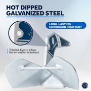 Five Oceans Delta Style Wing Boat Anchor, 9 Lb / 4 Kg Galvanized Steel Boat Anchors, Premium Series, for Pontoon, Fishing Boats, Bass Boats, Sport Boats, Sport yachts, Sailboats - FO4213