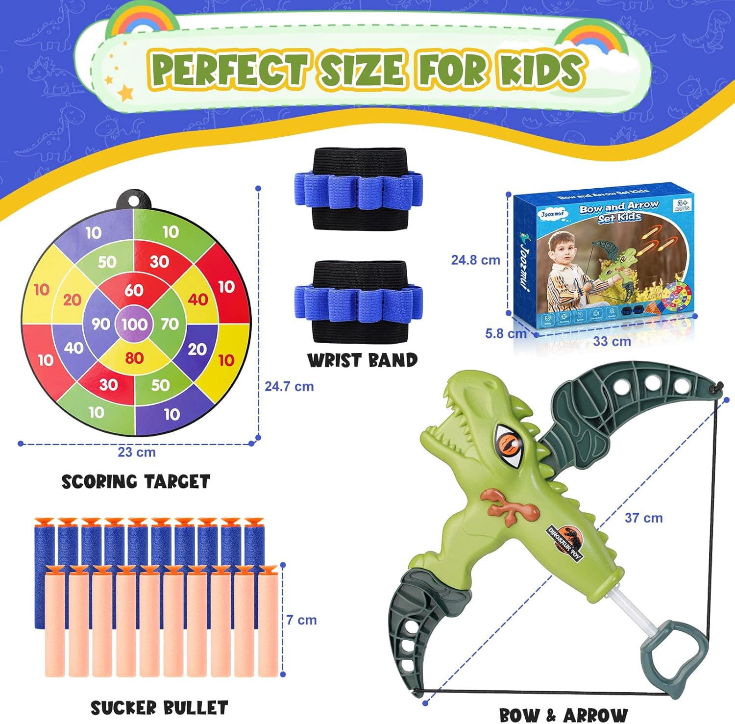Wootoyz Extérieur Jouet Enfant 3 4 5 6 7 8 Ans Garçon, Arc Jouet Enfant 3-8 Ans Jeux Exterieur Cadeau Fille Arc Et Fleches Jouet Garcon Et Fille 3-8 Ans Jeux Exterieur