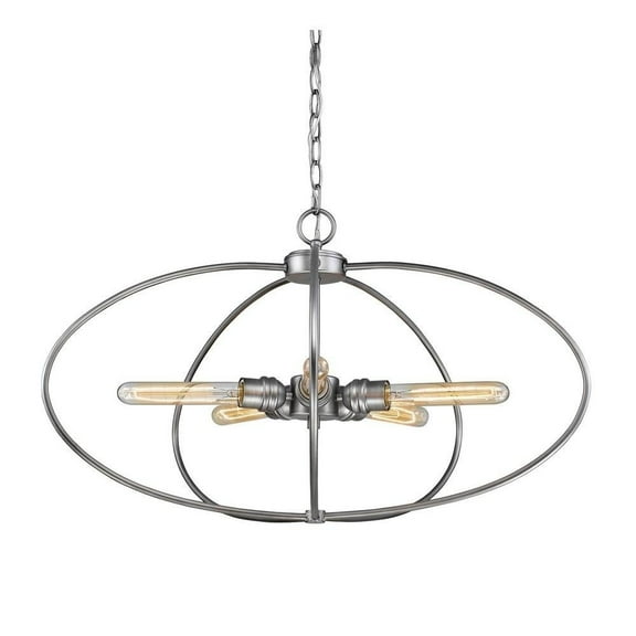 5 Light Pendant in Utilitarian Style 28.25 inches Wide By 16.13 inches High Bailey Street Home 372-Bel-2272514