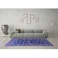 thumbnail image 3 of Ahgly Company Indoor Round Oriental Blue Industrial Area Rugs, 8' Round, 3 of 4