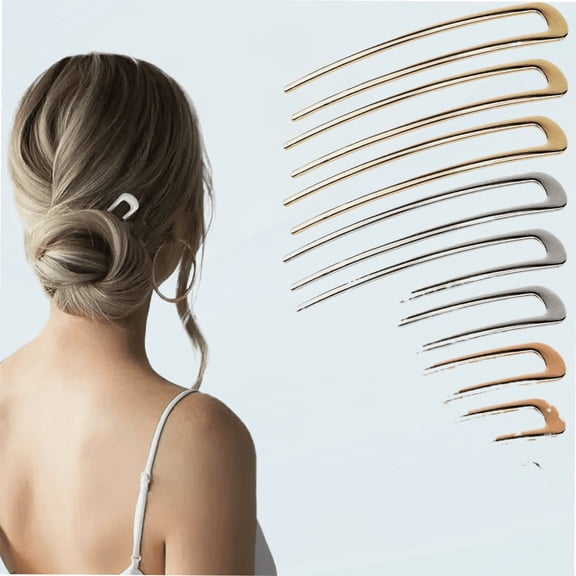 9 PACK Metal Shaped Hair Pins Shaped Hair Pin Stick Hair Pin Fork Sticks French Hair Pin Updo Chignon Pins Elegant Hair Accessories for Women Girls