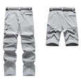 thumbnail image 5 of Men's Casual Pants Convertible to Shorts Summer Outdoor Loose Fit Stretch Breathable Silk Straight Comfortable Lightweight Travel Men's Dress Pants Relaxed Fit Loose Big and Tall, 5 of 7