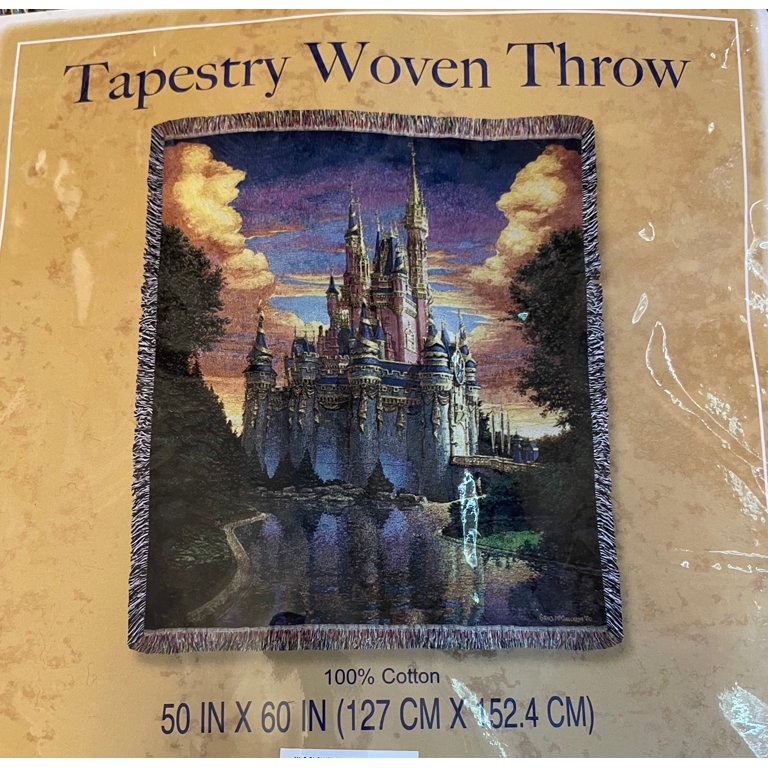 Disney Parks WDW 50th Magical Celebration Castle Tapestry Woven Throw New