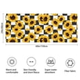 thumbnail image 3 of Black White Checker Sunflower Pattern Bathroom Rugs Mat,Non Slip Microfiber Bathroom Rug,Rubber Backing,Soft Bathroom Mats for Bathroom Floor,Tub and Shower,60x24in(150x60cm), 3 of 5