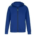 thumbnail image 3 of Evdexr Zip Up Hoodies for Men Pullover Oversized Hooded Fleece Workout Coat Fall Drawstring Zipper Pockets Long Sleeve Sweatshirts Plain Solid Jacket Royal Blue M, 3 of 6