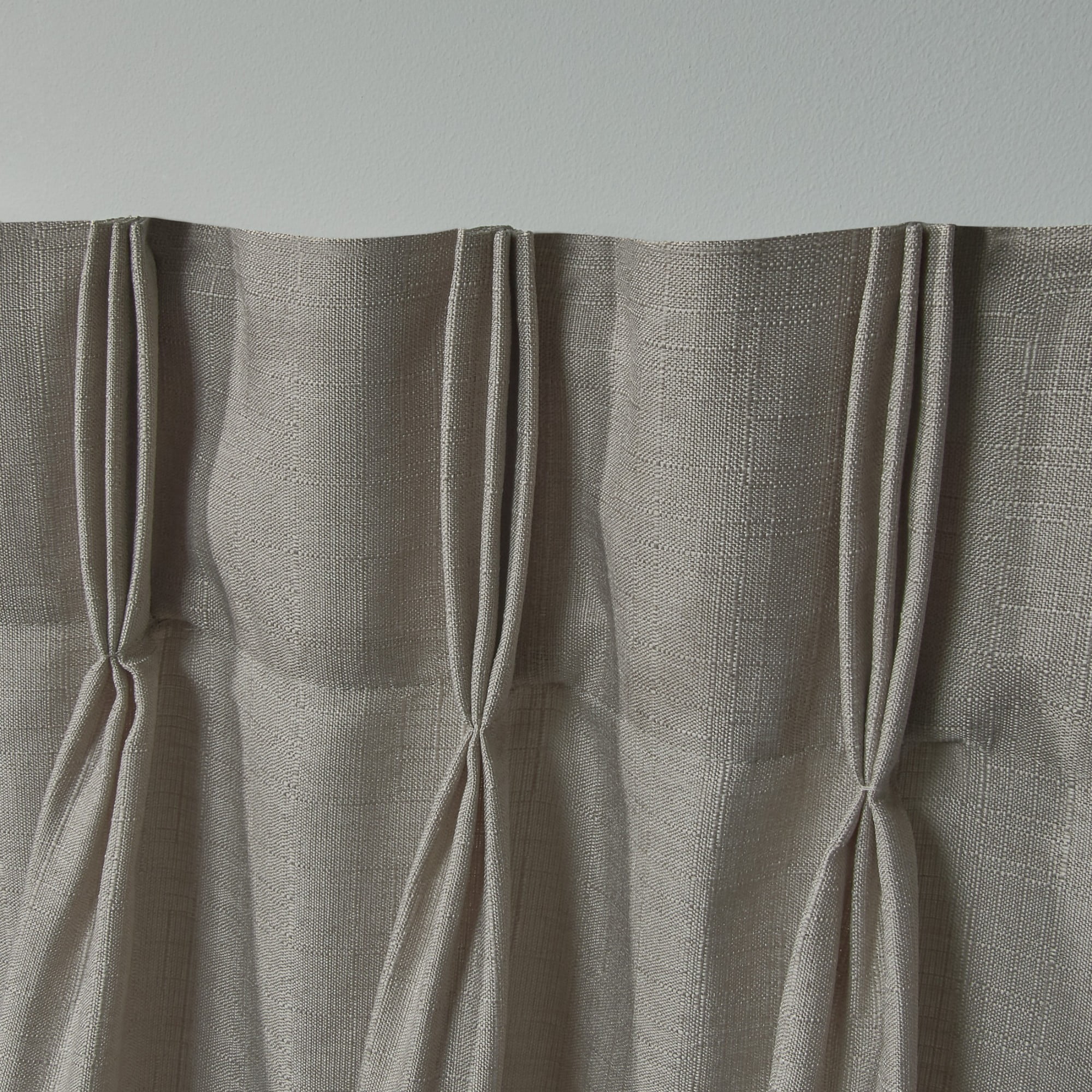 Exclusive Home Loha Light Filtering Pinch Pleat Curtain Panel Pair, 96" Length, Beige
