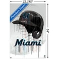 thumbnail image 3 of MLB Miami Marlins - Drip Helmet 22 Wall Poster with Pushpins, 22.375" x 34", 3 of 5