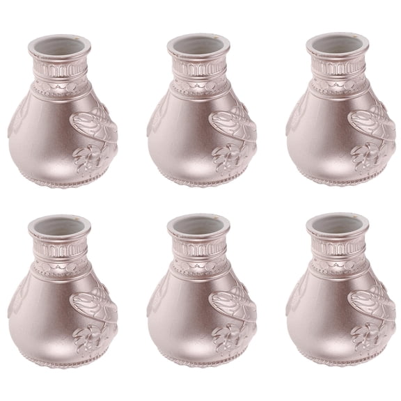 WHAMVOX 6 Pcs Curtain Rod End Caps Decorative Finials Window Drapery Rod Decor Fashion Curtain Rod Cap Curtain Rod Caps Finials for Curtain Rod