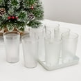 Topboutique 370ml Stackable, Clear Plastic Tumblers Drinking Glasses (8 ...