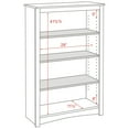 thumbnail image 3 of Prepac Home Office 4-Shelf Standard Bookcase with Laminate Finish, White, 3 of 14